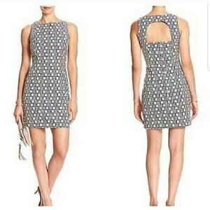 Banana Republic Sheath dress Jacquard blue & Beige